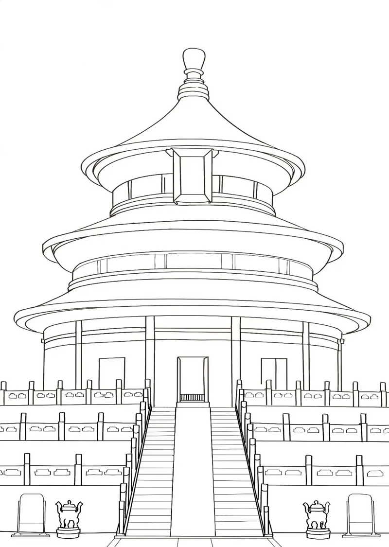 tranh tô màu ngôi nhà cao tầng 5