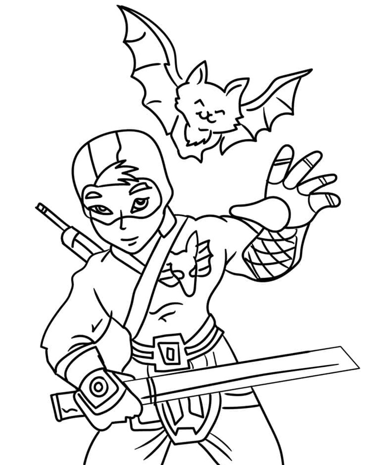 tranh tô màu ninja 10