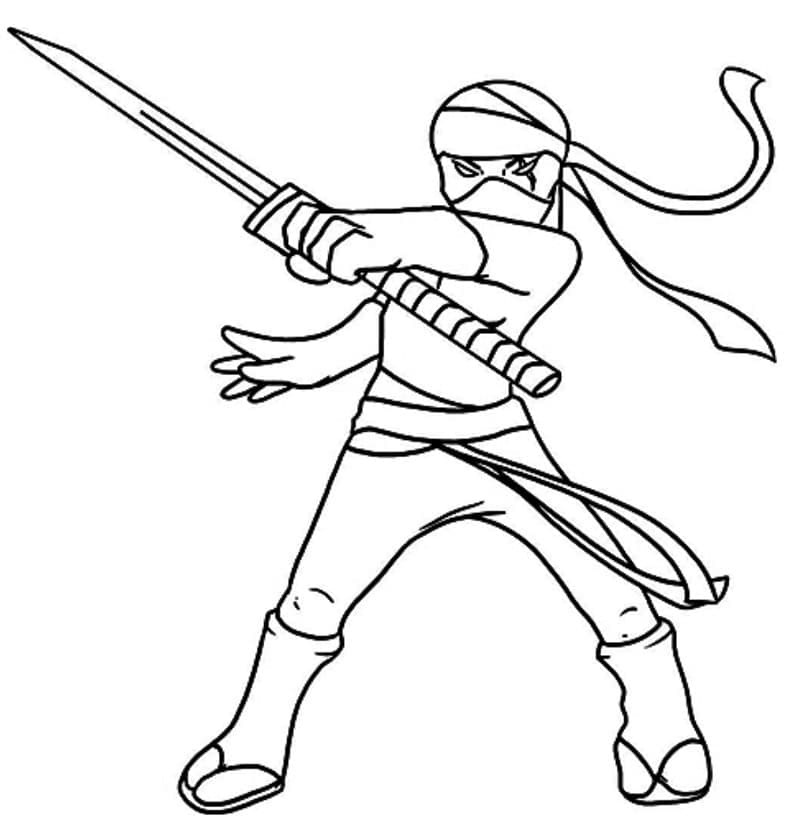 tranh tô màu ninja 11