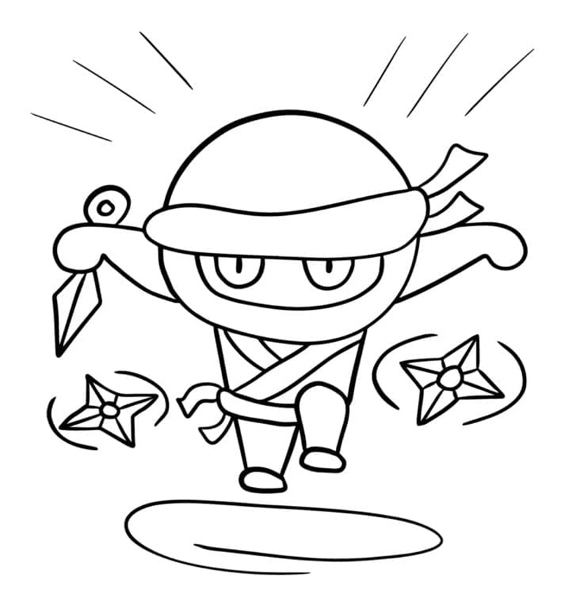 tranh tô màu ninja 14