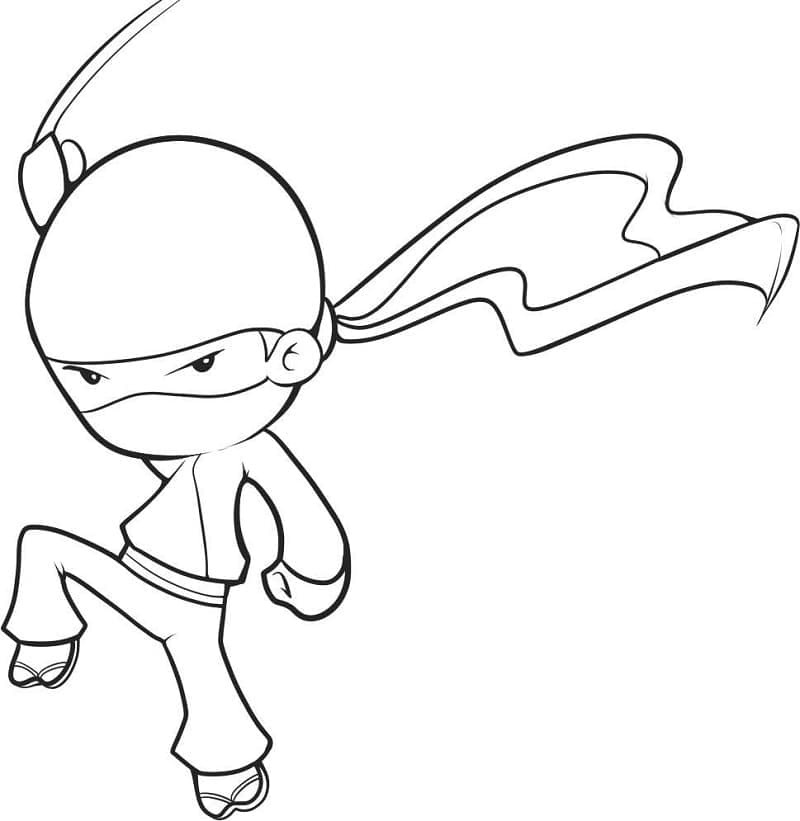 tranh tô màu ninja 15