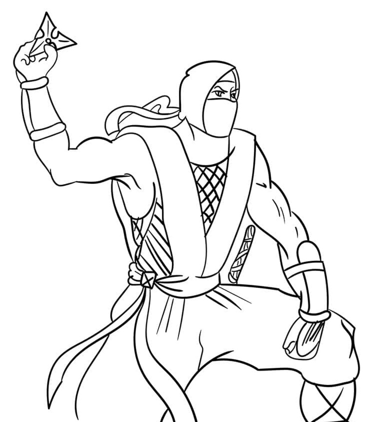 tranh tô màu ninja 16