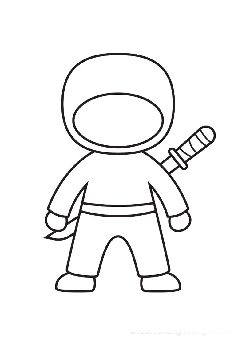 tranh tô màu ninja 18