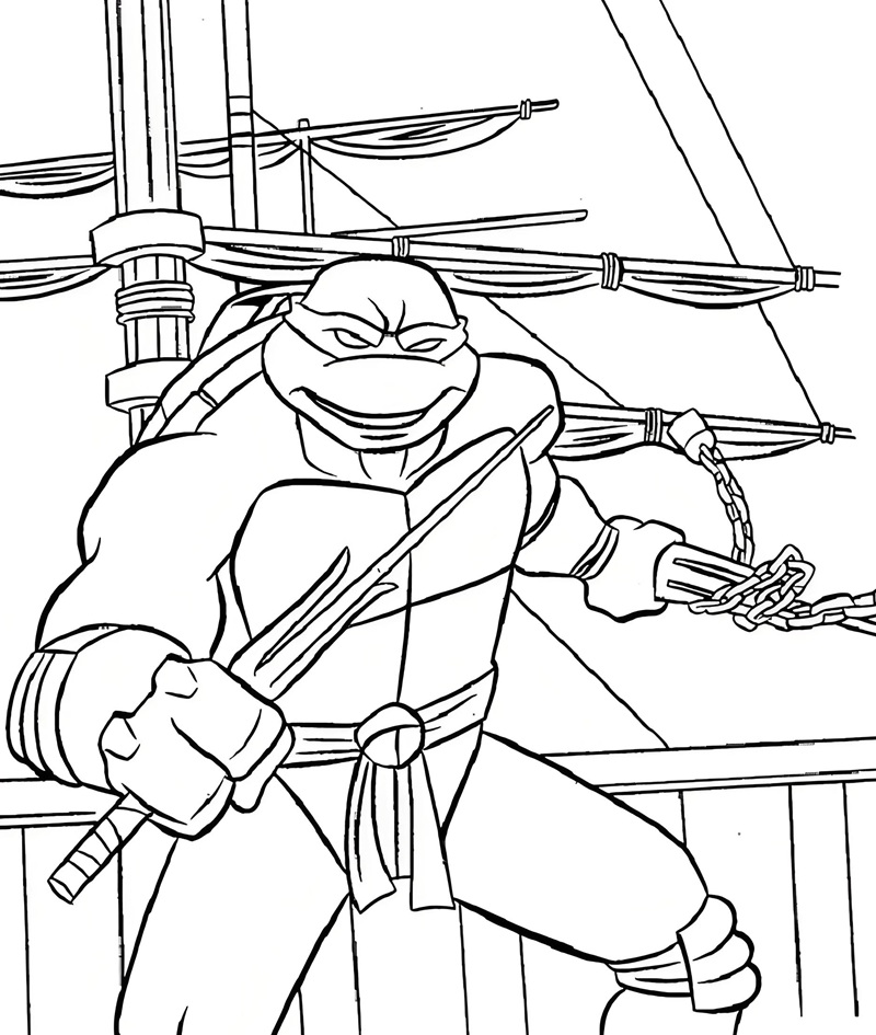 tranh tô màu ninja 22