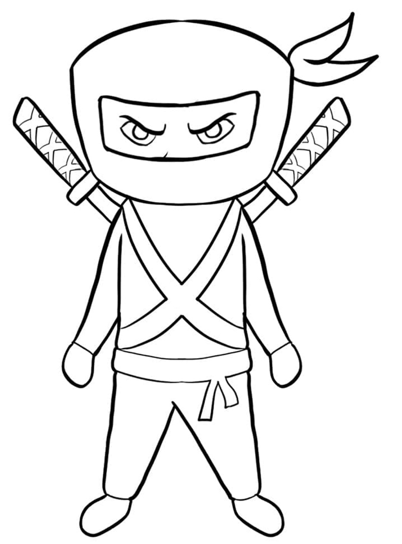 tranh tô màu ninja 3