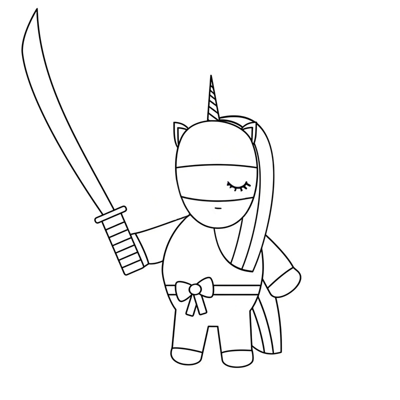 tranh tô màu ninja 32
