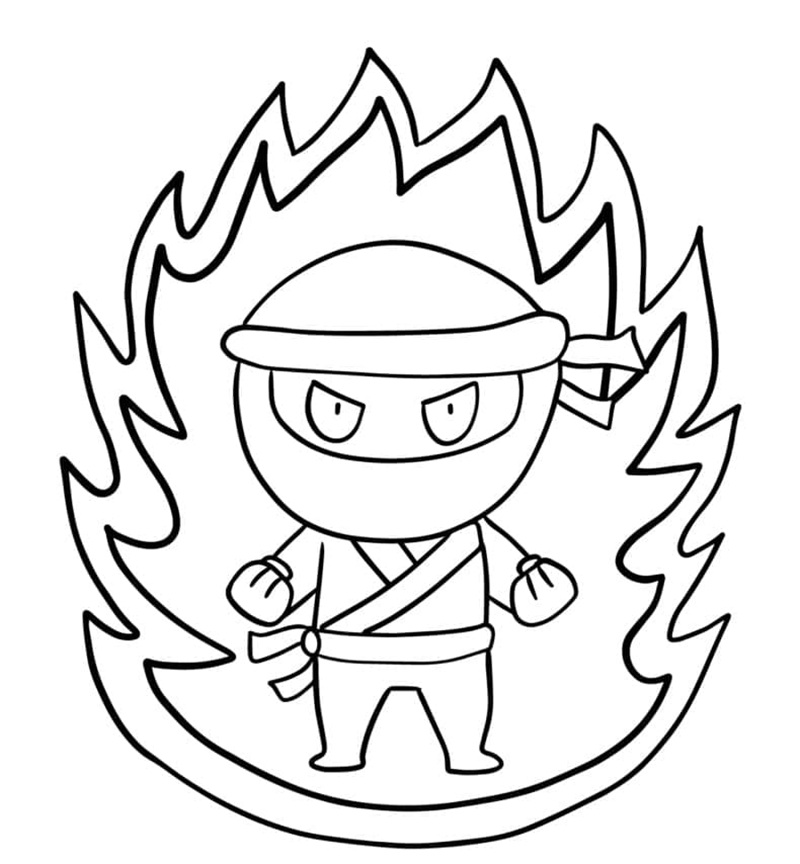 tranh tô màu ninja 4