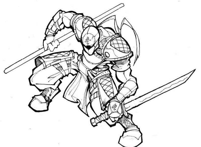 tranh tô màu ninja 5