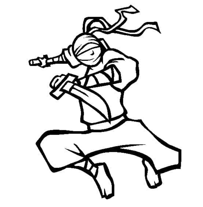tranh tô màu ninja 8