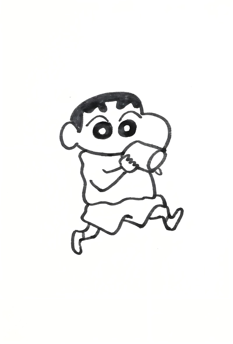 tranh tô màu shin cậu bé bút chì 2