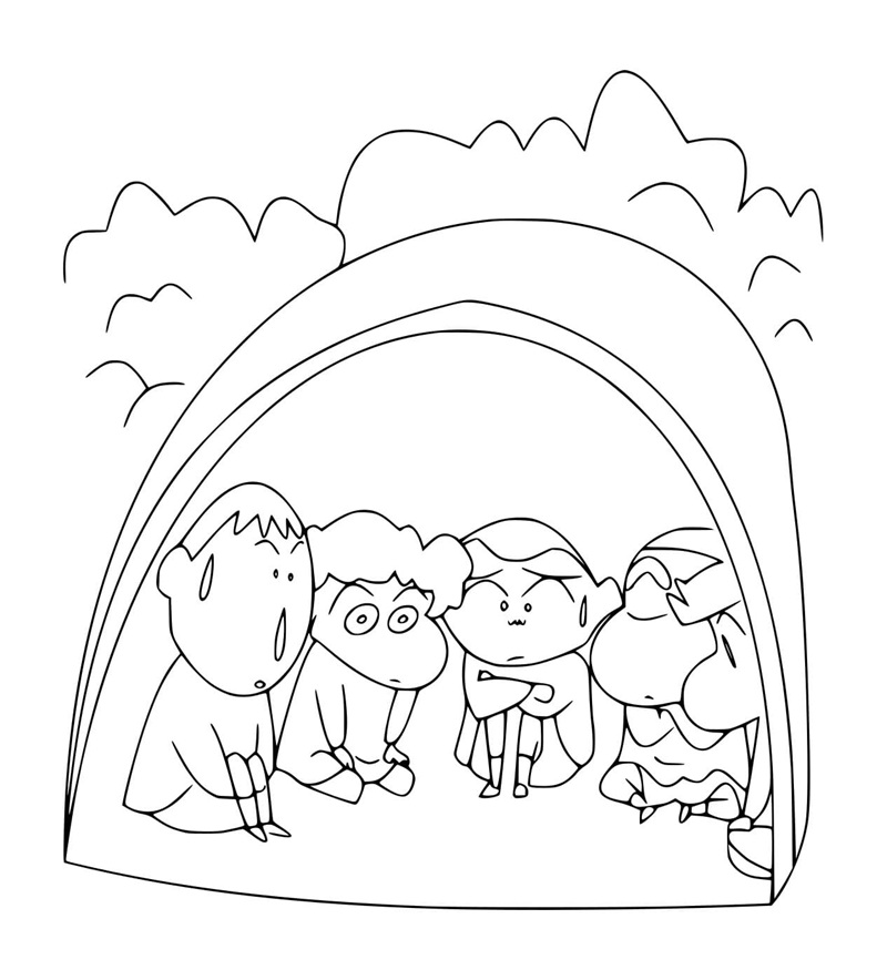 tranh tô màu shin cậu bé bút chì 23