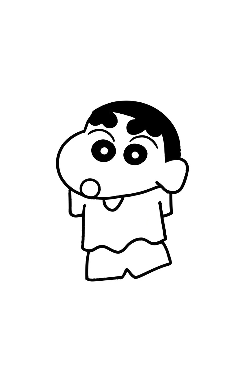 tranh tô màu shin cậu bé bút chì 9