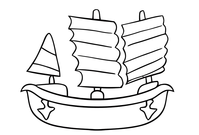 tranh tô màu tàu thủy biển 11