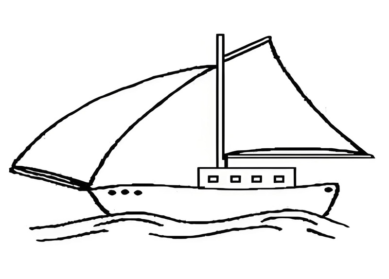 tranh tô màu tàu thủy biển 39