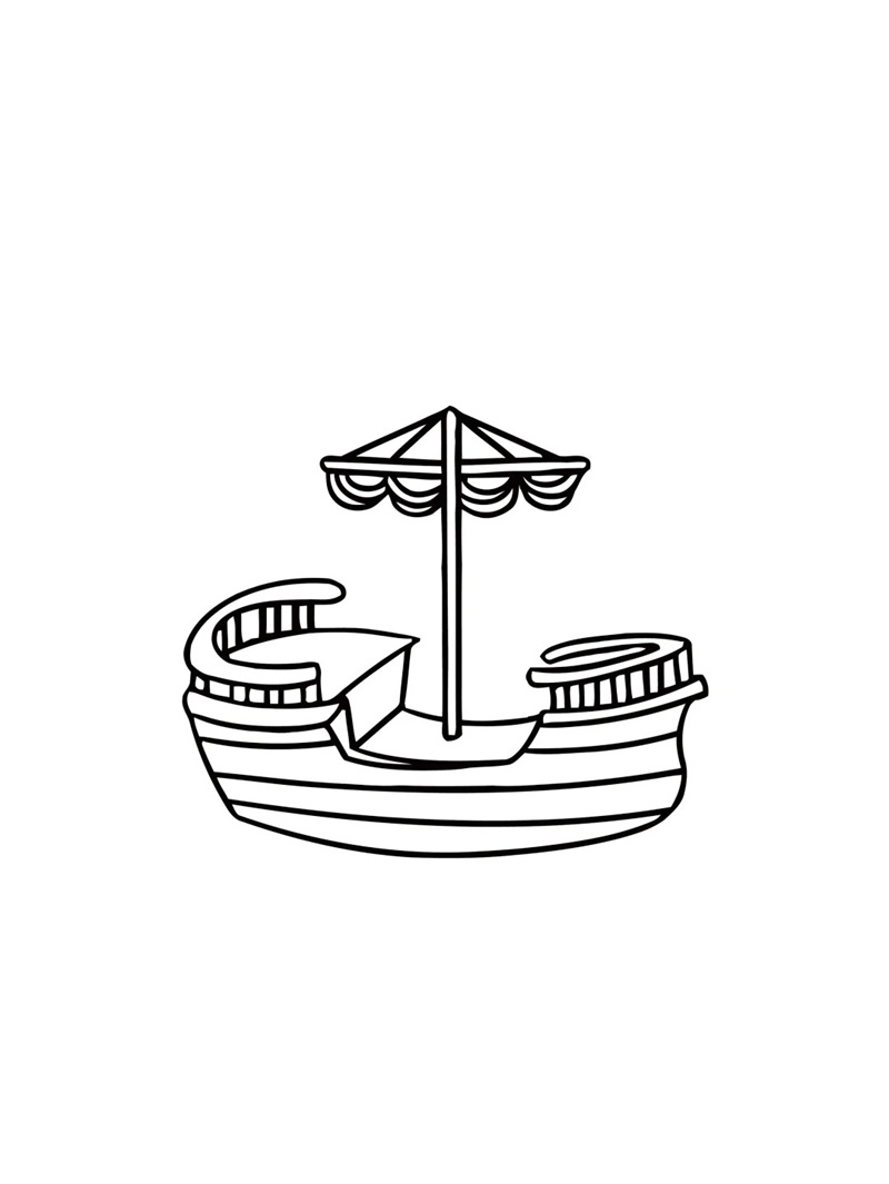 tranh tô màu tàu thủy biển 6