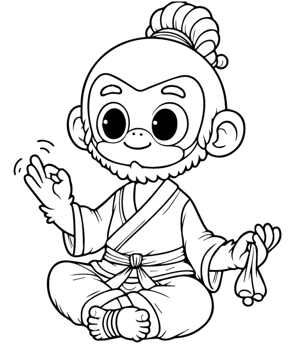 tranh tô màu tôn ngộ không