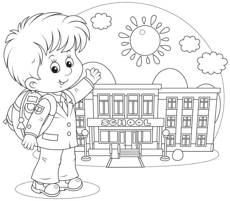 tranh tô màu ngôi trường tiểu học 28