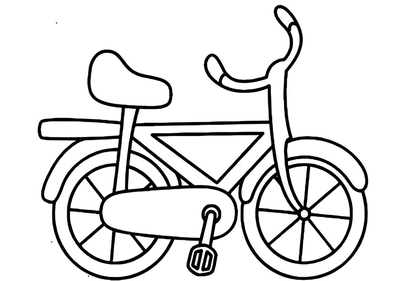 tranh tô màu bé đi xe đạp 39