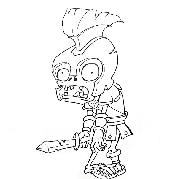 tranh tô màu zombie 