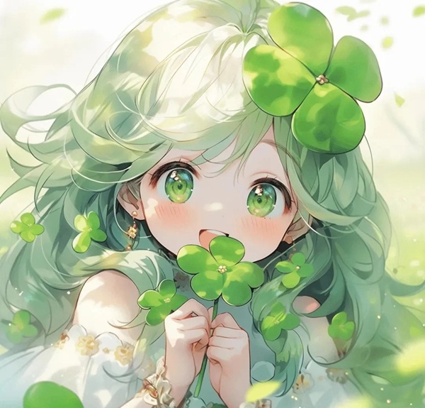 avatar cỏ 4 lá may mắn 