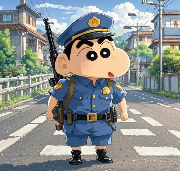 avatar công an dễ thương 