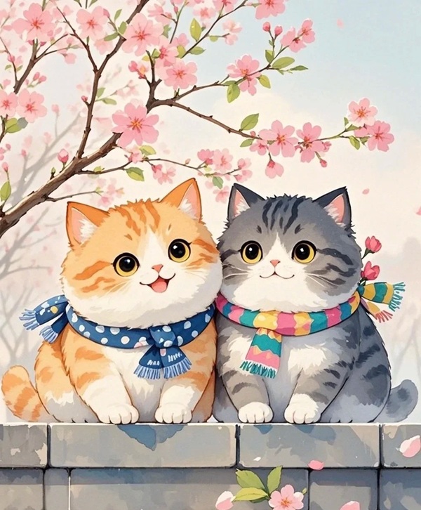 ảnh avatar đôi mèo cute 35