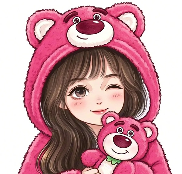 avatar gấu dâu cute 3 