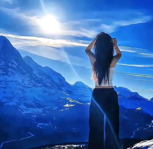 avatar màu xanh dương 34