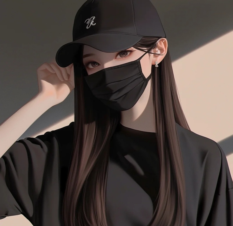 avatar nữ che mặt 1