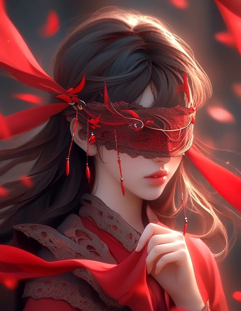 avatar nữ che mặt 13
