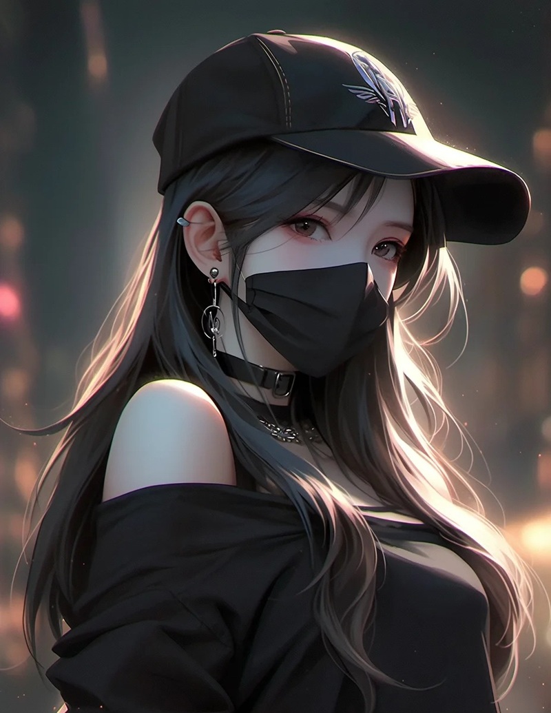 avatar nữ che mặt 14