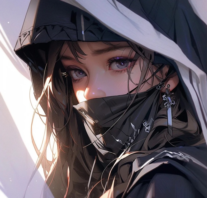 avatar nữ che mặt 15