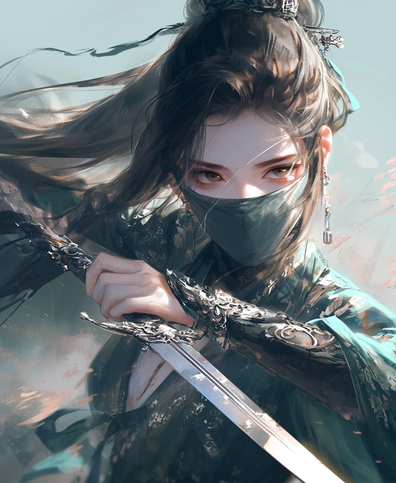 avatar nữ che mặt 17