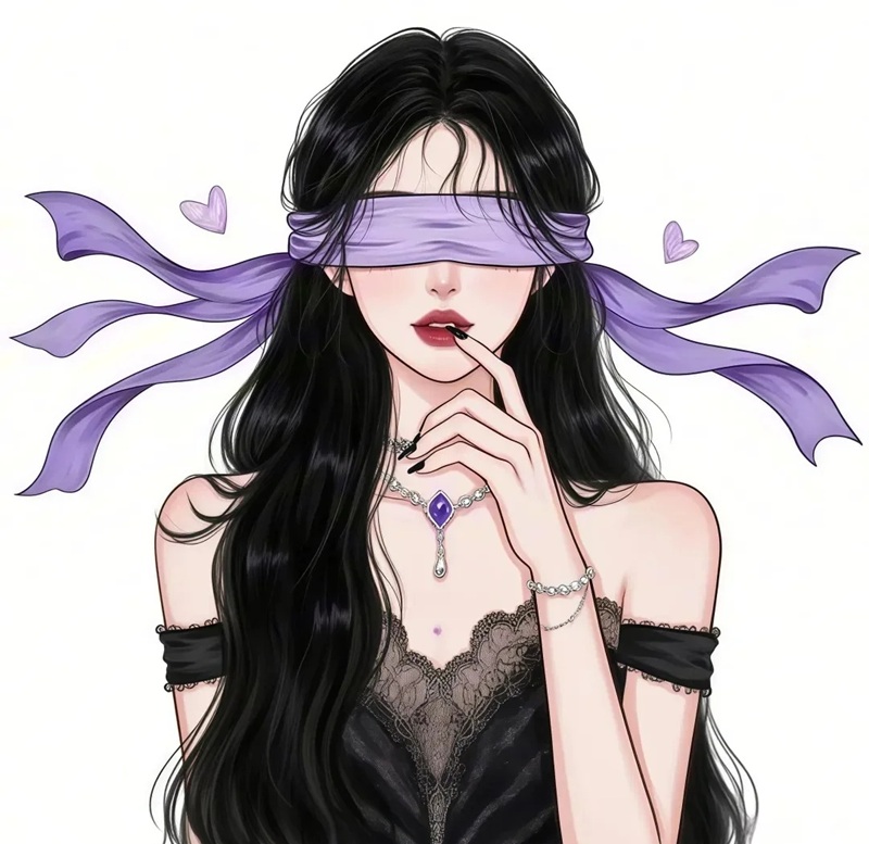 avatar nữ che mặt 3