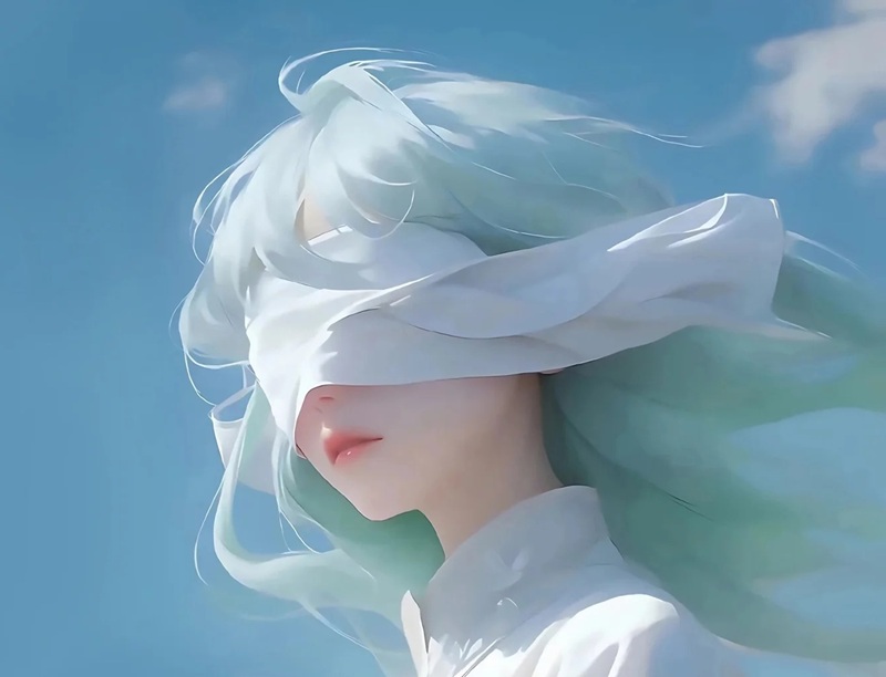 avatar nữ che mặt 34