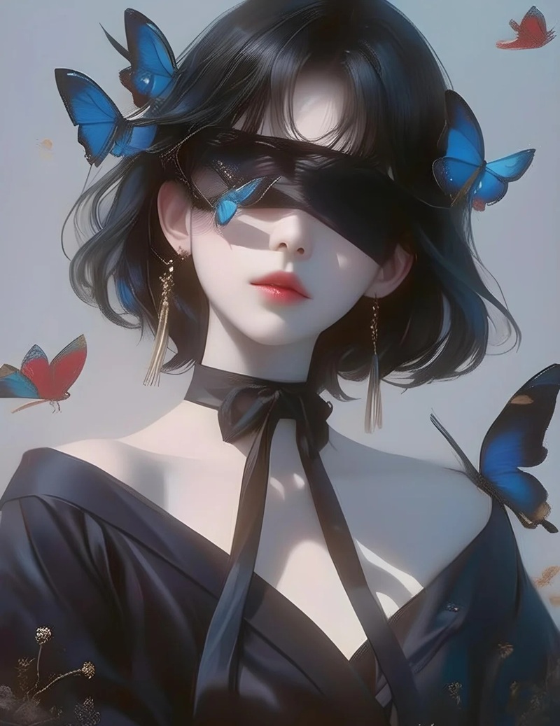 avatar nữ che mặt 4