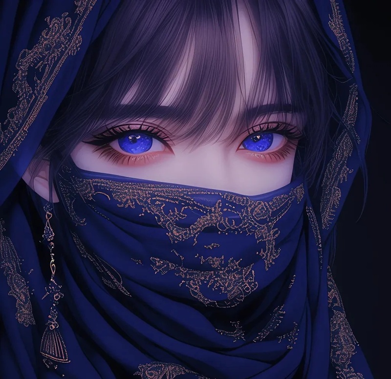 avatar nữ che mặt 8