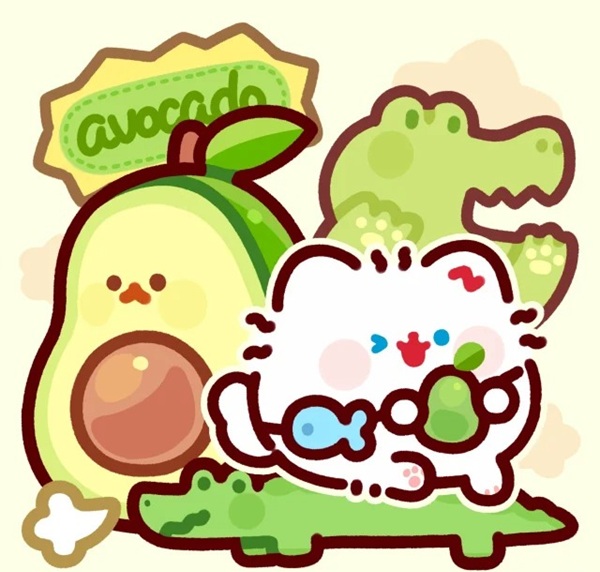 avatar quả bơ cute 1