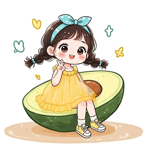 avatar quả bơ cute 19