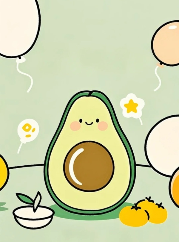 avatar quả bơ cute 34