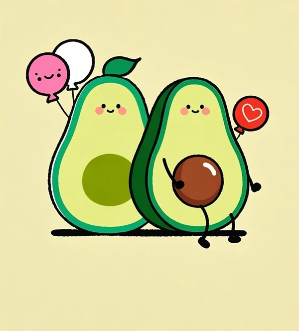 avatar quả bơ cute 35