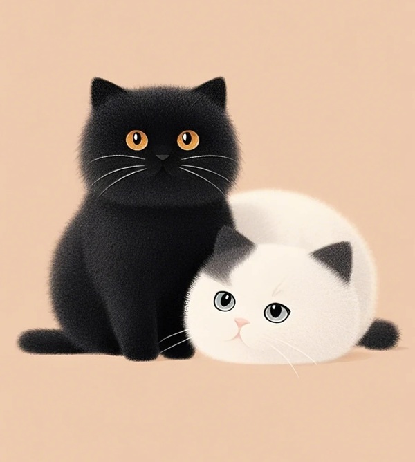 ảnh avatar đôi mèo cute 