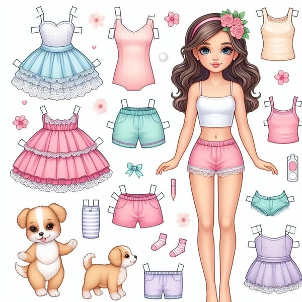hình ảnh búp bê giấy 11