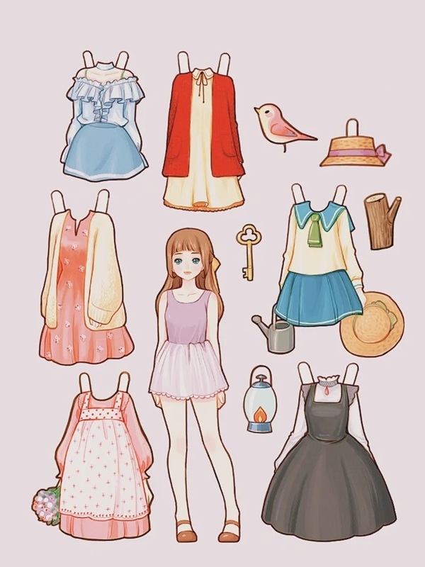 hình ảnh búp bê giấy 19