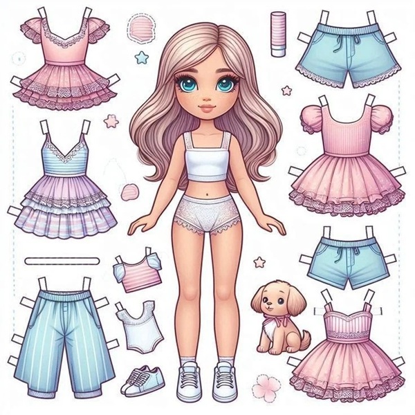 hình ảnh búp bê giấy 5